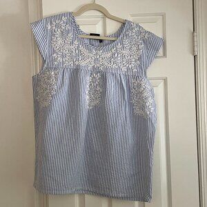 Madison Matthews Seersucker top